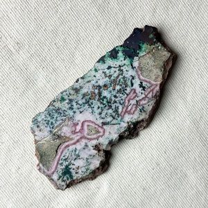 Cuprite, Malachite, and Copper mineral slab